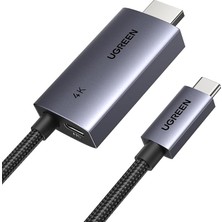 100W Pd Hızlı Şarj Adaptörlü USB C - HDMI Kablosu 4K@60Hz 2'si 1 Arada Thunderbolt Tek Yönlü