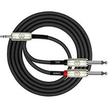 3mt. Y Kablo (3,5mm Trs Plus - 2x1/4'' Mono)