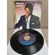 Plakperest Mıchael Jackson -  Wanna Be Startin’ Somethin’ - 1983  Hollanda Basım  45LIK Plak-2.el