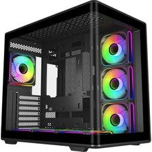 Master Elite 600 E600-KGNN-S02 7X120MM Argb Fan Atx Siyah Mid Tower Gaming (Oyuncu) Kasası