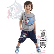 Denokids Tembel Hayvan Erkek Çocuk T-shirt Kapri Takım
