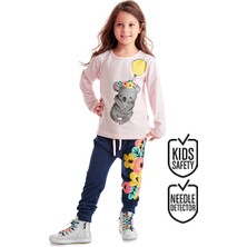 Mshb&G Balonlu Koala Kız Çocuk Kışlık T-shirt Pantolon Takım