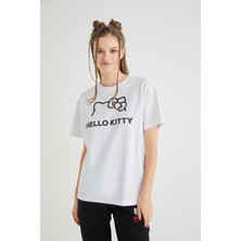 Lisanslı Baskılı Basic T-Shirt Relaxed Kalıp Pamuk