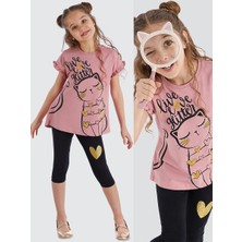 MSHB&G Love Cat Kız Çocuk T-shirt Tayt Takım