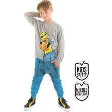 Denokids Kemik Köpek Erkek Çocuk T-shirt Pantolon Takım