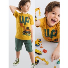 MSHB&G Up Renkli Erkek Çocuk T-Shirt Şort Takım 3 Yaş Eğlenceli Tema İle Özel Tasarım