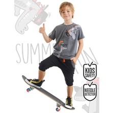 Denokids Summer Fun Erkek Çocuk T-shirt Kapri Şort Takım