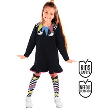 MSHB&G Kız Çocuk Elbise + Çorap Takımı Günlük Kullanım İçin Askılı Silüet