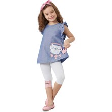 Denokids Deniz Kedisi Kız Çocuk Tunik Tayt Takım