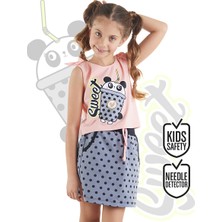MSHB&G Panda Milkshake Kız Çocuk T-shirt Etek Takım