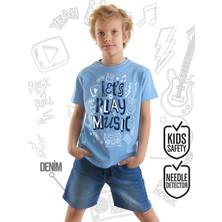 Mshb&G Let's Play Erkek Çocuk T-Shirt Denim Şort Takım