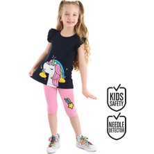 Denokids Unicorn Gücü Kız Çocuk T-shirt Tayt Takım