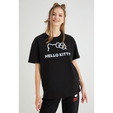 Lisanslı Baskılı Basic T-Shirt Relaxed Kalıp Pamuk