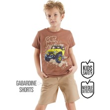 MSHB&G Jeep Mood Erkek Çocuk T-shirt Gabardin Şort Takım