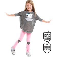 MSHB&G Sevgili Kedicik Kız Çocuk Sweatshirt Tayt Takım