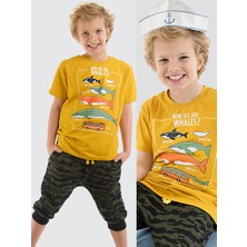 MSHB&G Big Whales Erkek Çocuk T-Shirt Kapri Takım
