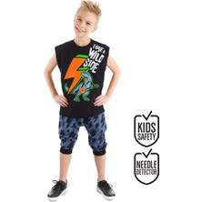 MSHB&G Şimşek Dino Erkek Çocuk T-shirt Kapri Şort Takım