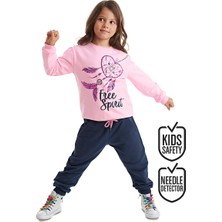 MSHB&G Free Spirit Kız Çocuk Eşofman Takım Pembe %92 Pamuk Rahat Kalıp Türkiye Menşeli
