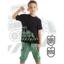 MSHB&G Dozer Yolda Erkek Çocuk T-Shirt Kapri Şort Takım