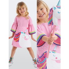 Denokids Unicorn Star Kız Çocuk Elbise