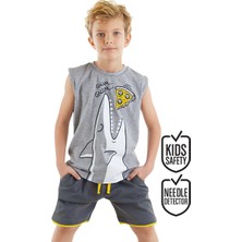 MSHB&G Pizzacı Köpekbalığı Erkek Çocuk T-shirt Şort Takım