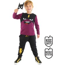 Denokids Şimşek Maske Erkek Çocuk T-shirt Pantolon Takım