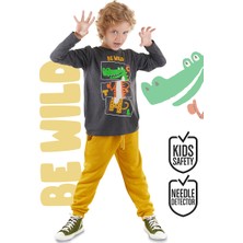 Denokids Be Wild Erkek Çocuk T-shirt Eşofman Altı Takım