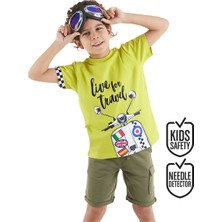 MSHB&G Motosiklet Turu Erkek Çocuk T-Shirt Şort Takım