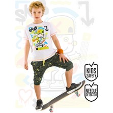 MSHB&G Kaykay Splash Erkek Çocuk T-Shirt Kapri Takım