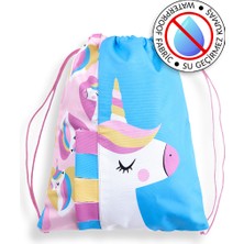 Denokids Kız Çocuk Plaj Çantası Su Geçirmez Sırt Çantası Unicorn