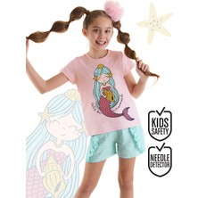 Mshb&G Deniz Kızı Kız Çocuk Yazlık T-shirt Fırfırlı Şort Takım