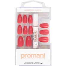 Promani Takma Tırnak Seti PR-5655 Gül Pembe 1 Paket (1 x 1 Adet)