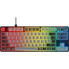 Yoru Tkl Type-C Outemu Rgb Red Swich Mekanik Oyuncu Klavyesi- Gri/siyah