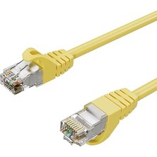 7,50 Metre Cat7 U/utp Ethernet Network Internet Lan Kablosu, Yüksek Hızlı Ağ Kablosu (Sarı, 7,