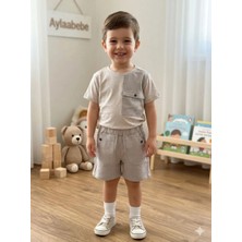 AYLAABEBE Erkek Şort T-Shirt Takım