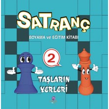 Defne Store Satranç Boyama ve Eğitim Kitabı -2 / Taşların Yerleri