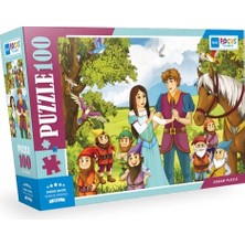 Defne Store Blue Focus Snow White (Pamuk Prenses) - Puzzle 100 Parça
