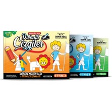 Defne Store Dikkatli Çizgiler - 5-7 Yaş - (3 Kitap Set)