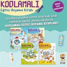 Defne Store Kodlamalı Eğitici Boyama Kitabı 4-6 Yaş (4 Kitap Takım)