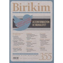 Defne Store Birikim Aylık Sosyalist Kültür Dergisi Sayı: 355 Kasım 2018
