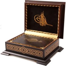Defne Store Ahşap Kutulu Kur'an (Çanta Boy-Kahverengi) (0313)