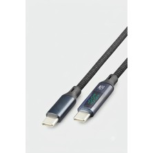 Anka Cep Cep Telefonu Aksesuarları Vivo X50 Lite Uyumlu 60W Pd Type-C Type-C LED Göstergeli Hasır Hızlı Şarj Data Kablosu