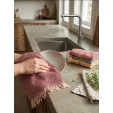 Tekstil Vagonu 3’lü Şanslı Renk Paketi Saçaklı Kurulama Bezi 30X50 cm Pamuk Dokulu Mutfak ve El Havlusu