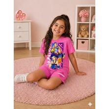Aselin Kids %100 Pamuk Hun Tasarım2 Kız Çocuk Şortlu Yazlık Takım