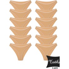 Tutku Kadın 12’li Ten Pamuklu Likralı Bikini Külot