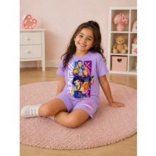 Aselin Kids %100 Pamuk Hun Tasarım2 Kız Çocuk Şortlu Yazlık Takım