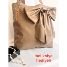 Devi Fashion Fiyonklu Mıknatıslı Yumuşak Hand Made Vizon Omuz Çantası