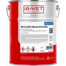 AvantajAl Ibavet Selülozik Parlak Boya 12 kg Siyah Ral 9005