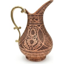 Aura Copper Ağır El Işlemesi Ördek Bakır Sürahi 1.2mm Kalın Saf Bakır 2 Lt - 24 cm Rose/ Gümüş Bakır Renk