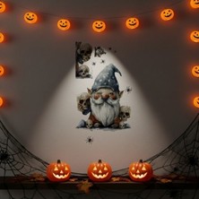 Montreal Std Gotik Cüce ve Kafatası Halloween Duvar Sticker Seti ( 1 Adet ) Atn